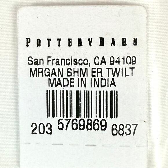 Pottery Barn Morgan Pillow Shams 26" Set of 2 White NWT - Picture 3 of 3